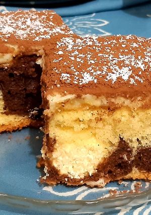 Kókuszos-túrógolyós kocka recept fotója