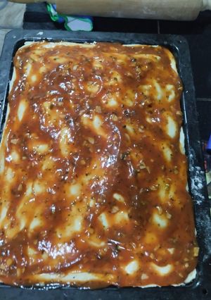 Una foto de Pizza rellena A mi manera ✌🏼