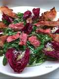 Tagliata di infracoste di manzo glassate e guanciale croccante
