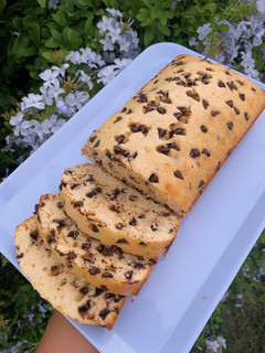 Una foto de Budín de vainilla con chips de chocolate