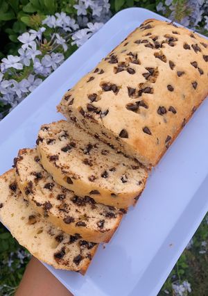 Una foto de Budín de vainilla con chips de chocolate
