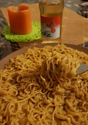صورة لوصفة اندومي بجبن الكيري 😋