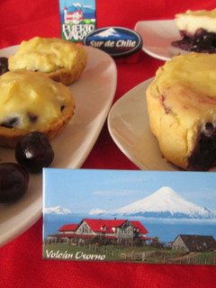 Una foto de Kuchen alemán de cerezas del sur de chile