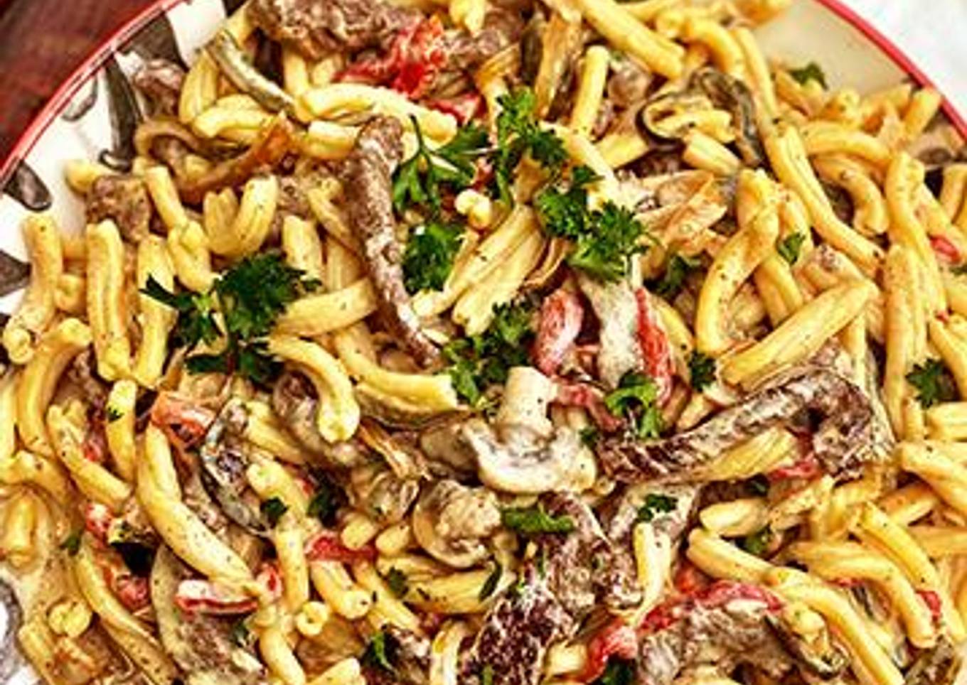 Wagyu noodles with fried red pepper