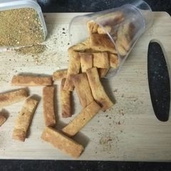 A picture of Baked Namkeen Sticks from Gulab Jamun Mix No Oven.