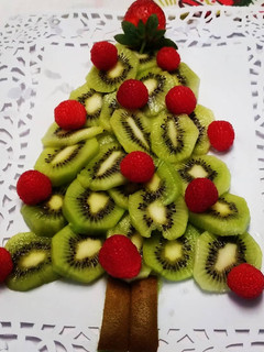 Una foto de Arbolito de frutas para Navidad