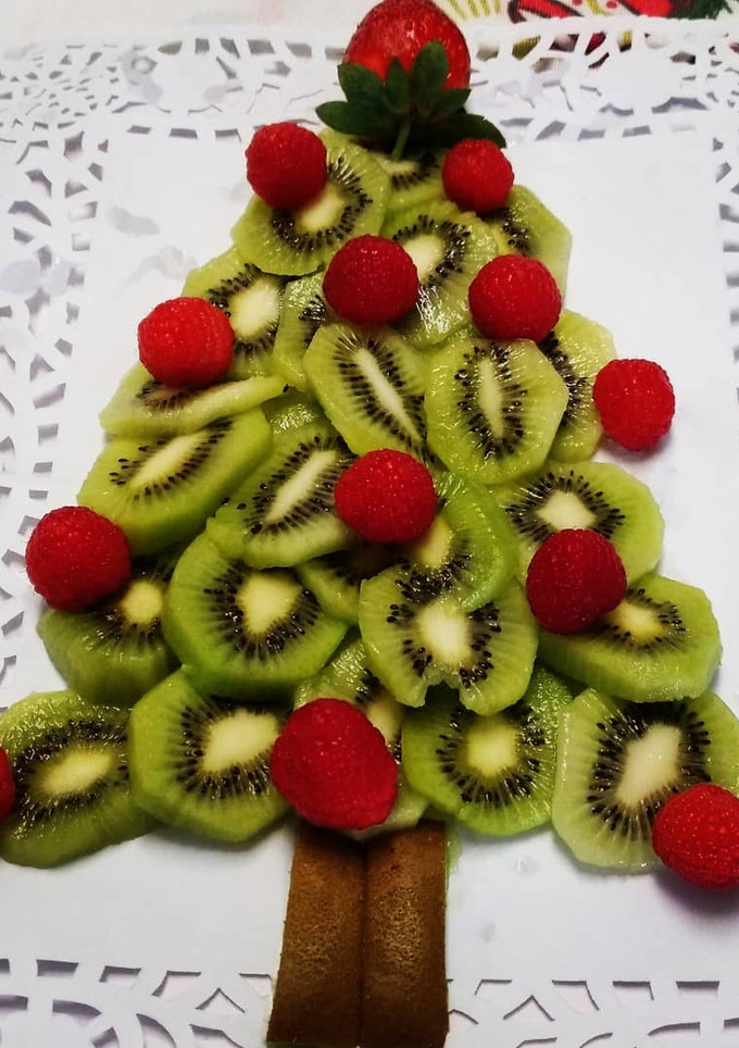 Una foto de Arbolito de frutas para Navidad