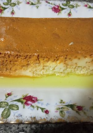 Una foto de Flan de coco