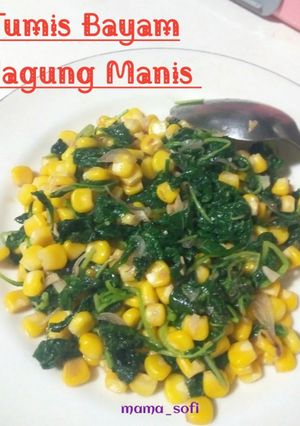 Foto resep Tumis bayam jagung manis