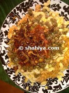 صورة لوصفة طريقة تحضير الكشرى المصرى