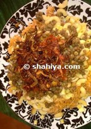 صورة لوصفة طريقة تحضير الكشرى المصرى