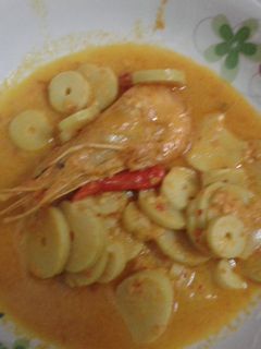 Foto resep Rebung santan udang galah