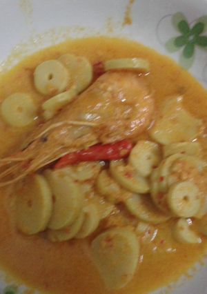 Foto resep Rebung santan udang galah