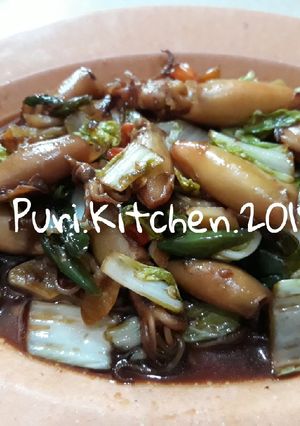 Foto resep Tumis Cumi Asin Sawi Putih