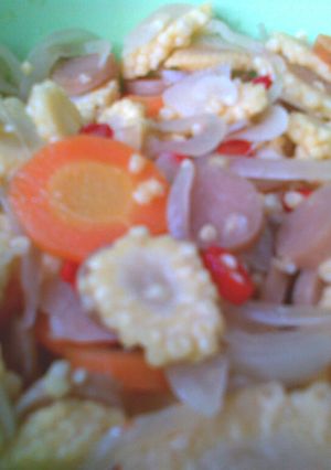 Foto resep .: Tumis Jagung Muda Wortel Sossis :.