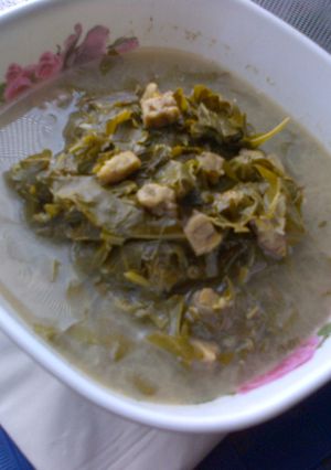 Foto resep .: Bobor Daun Singkong Bumbu Komplit :.