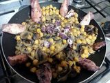 Garbanzos "trampats" con chipirones