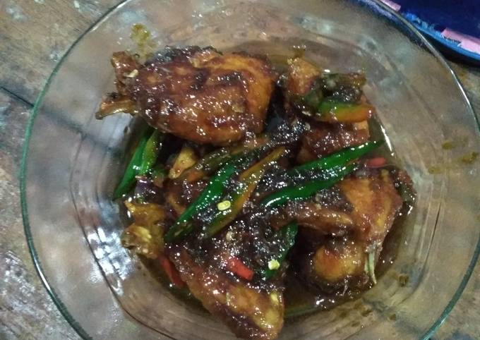 Ayam kecap cabe hijau