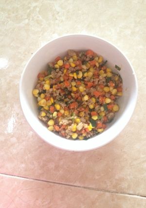 Hình của món Thịt băm xào ngô.