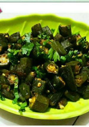A picture of Bhindi ki bhaji.