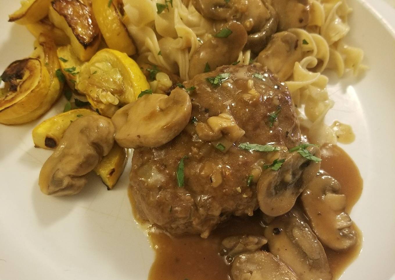 Salisbury Steak with mushroom gravy