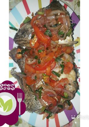 A picture of Oven grilled fish.