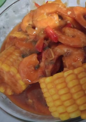 Foto resep Udang saos Padang sederhana