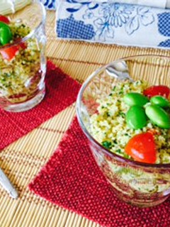 A picture of Yuzu Tabouleh.