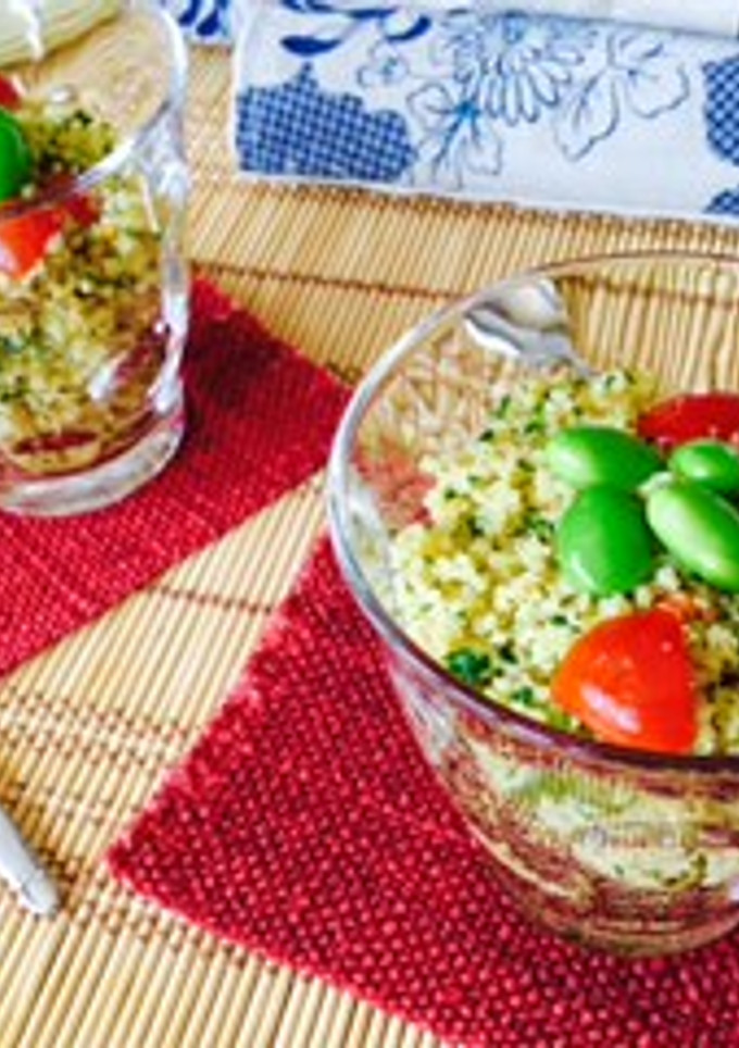 A picture of Yuzu Tabouleh.