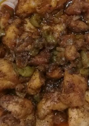 A picture of Teekha masala chicken karai.
