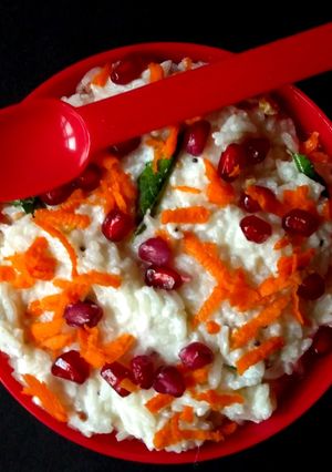 A picture of Curd Rice (Thayir Saadam).