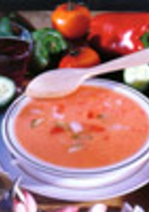 A picture of Gazpacho Andaluz.