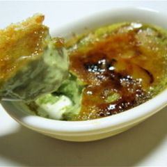 A picture of Matcha Green Tea Creme Brulee.