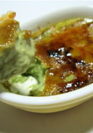 A picture of Matcha Green Tea Creme Brulee.
