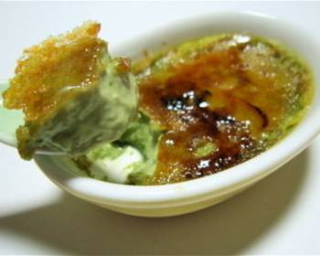 Easy Fast Cooking Matcha Green Tea Creme Brulee Delicious Nutritious