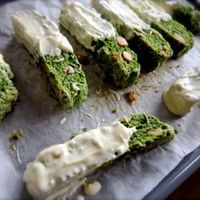 A picture of Matcha Green Tea and White Chocolate Biscotti.