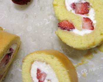 New Recipe Strawberry Roll Cake with Mascarpone Cream Delicious Steady