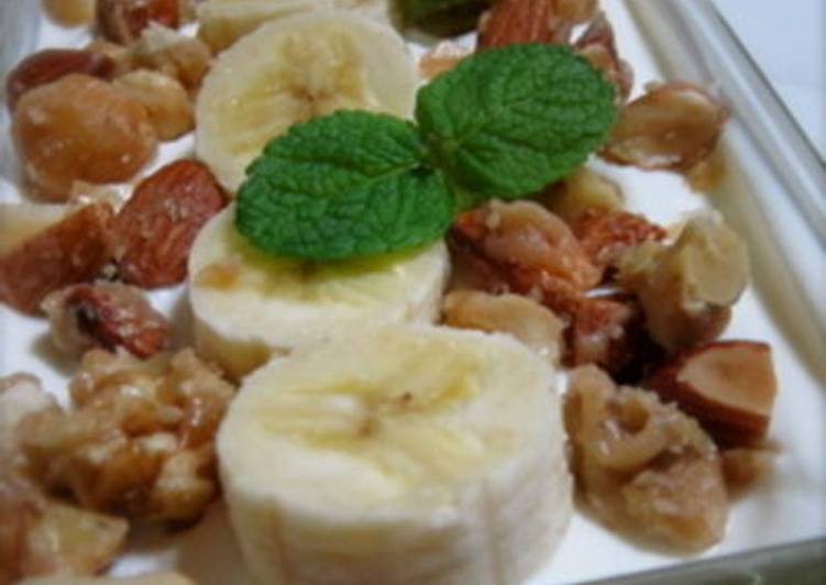 Recipe of Any-night-of-the-week Banana and Caramel Nut Cake