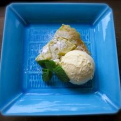 A picture of Non-alcohol Pina Colada Clafoutis.