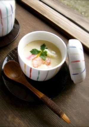 A picture of Chawan-Mushi (Japanese Egg Custard).