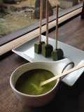 Green Tea Hot Chocolate on a Stick