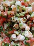 Ceviche de camarón cocido