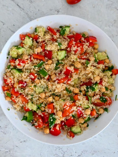 A picture of Quinoa and Chickpea Salad.