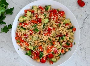 Une photo de Salade de quinoa et pois chiches