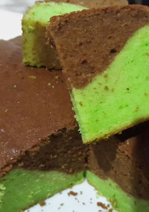 Foto resep Butter cake pandan moka
