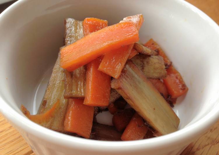 How to Make Quick Useful Braised Burdock &amp; Carrot