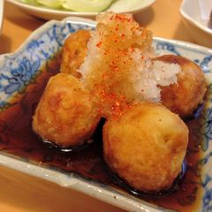 A picture of Steamed Potatoes with Grated Daikon Dressing.