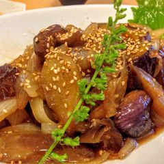 A picture of Stir-fried Eggplants with Sweetened Vinegar.