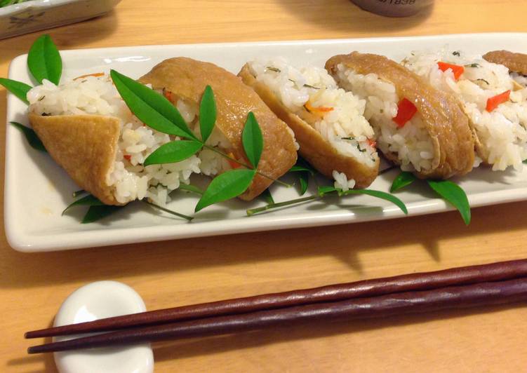 Recipe of Quick Simmered Abura-age (Deep-Fried Tofu) for Inari Sushi