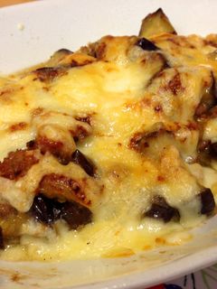 A picture of Grilled Eggplants with Miso & cheese .